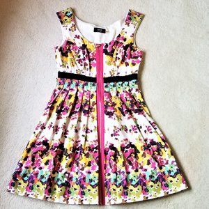 Guess Floral Front Zip Dress, 8